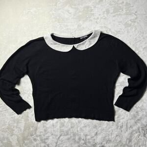 VTG Hot Topic Wednesday Adams Goth Schoolgirl Shirt Women's XXL White Collar